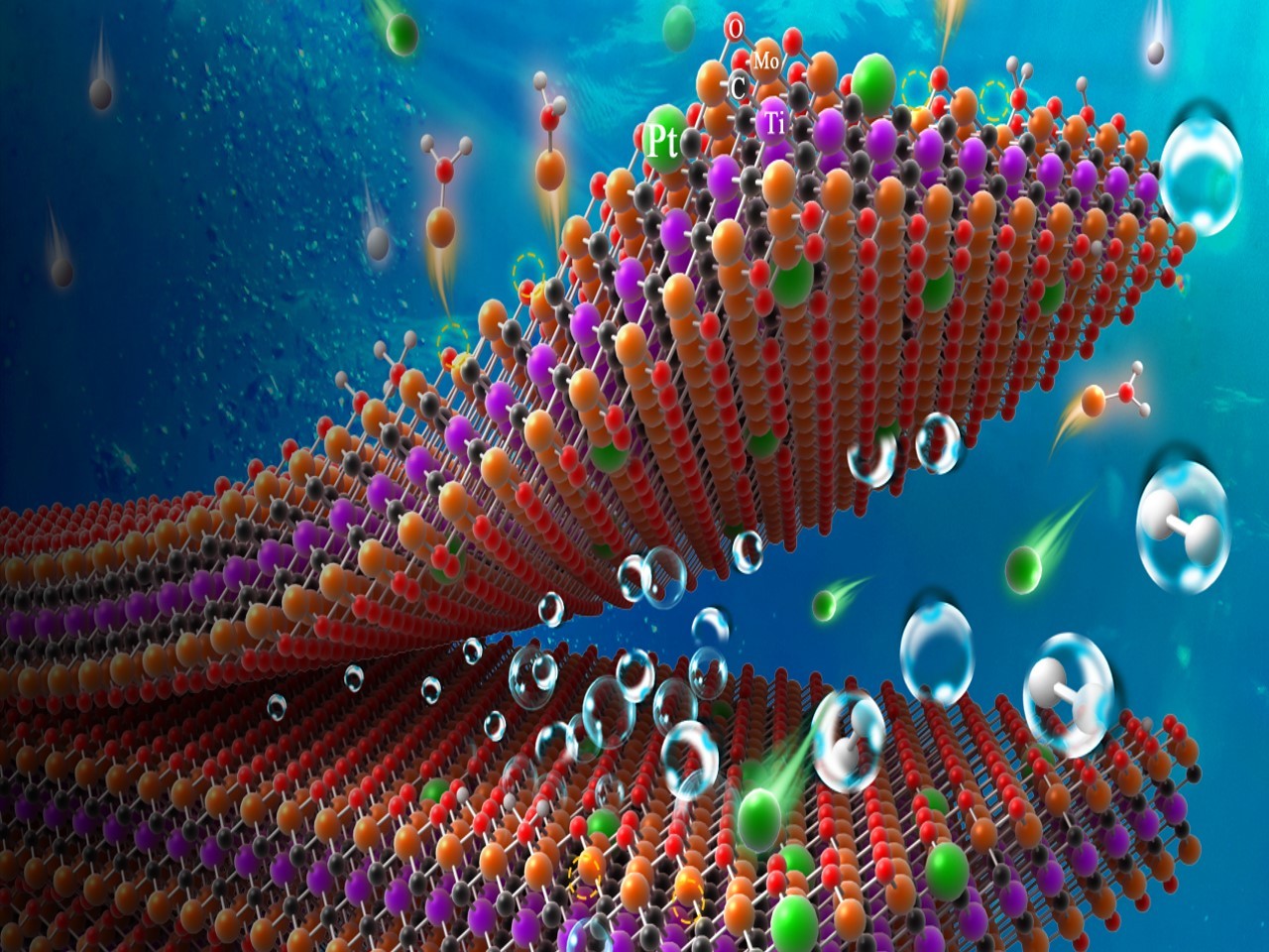 Single platinum atoms immobilized MXene for efficient hydrogen production