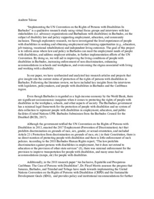 Summer 2021 Research Paper