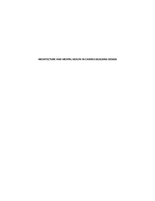 Research Proposal: Architecture and Mental Health in Campus Building Design