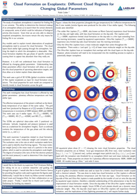 Cloud Formation on Exoplanets: Different Cloud Regimes for Changing Global Parameters Poster