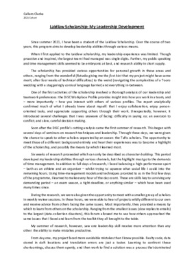 My Leadership Development