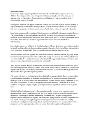 Research Proposal -- China