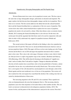 Superdiversity- Laidlaw Research project