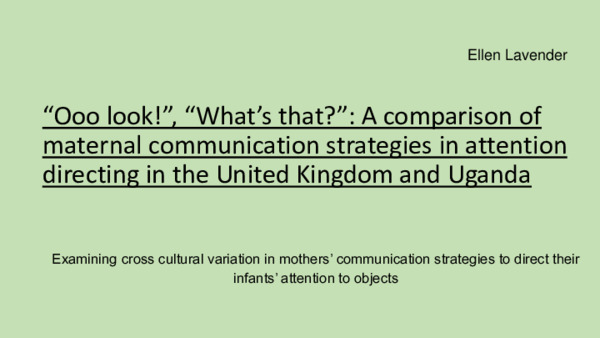 Presentation and research questions