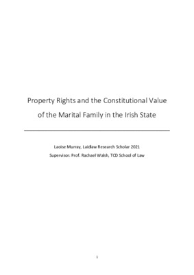 Research Report - Constitutional Property Law and Values (2021)