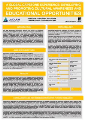 Poster: A Global Capstone Experience: Developing and Promoting Cultural Awareness and Educational Opportunities