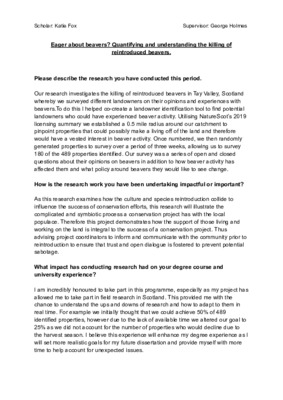 Reflective research report 