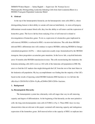 Phenotypically Distinguishing Leukemia-Initiating Cells from Inert Leukemia Blasts_UPDATE2023