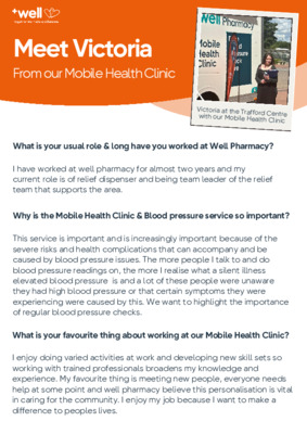 Our Mobile Health Clinic: Meet Victoria