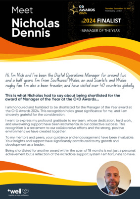 Meet Nicholas: C+D Awards Finalist