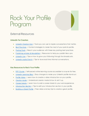 Resources to Rock Your LinkedIn Profile!