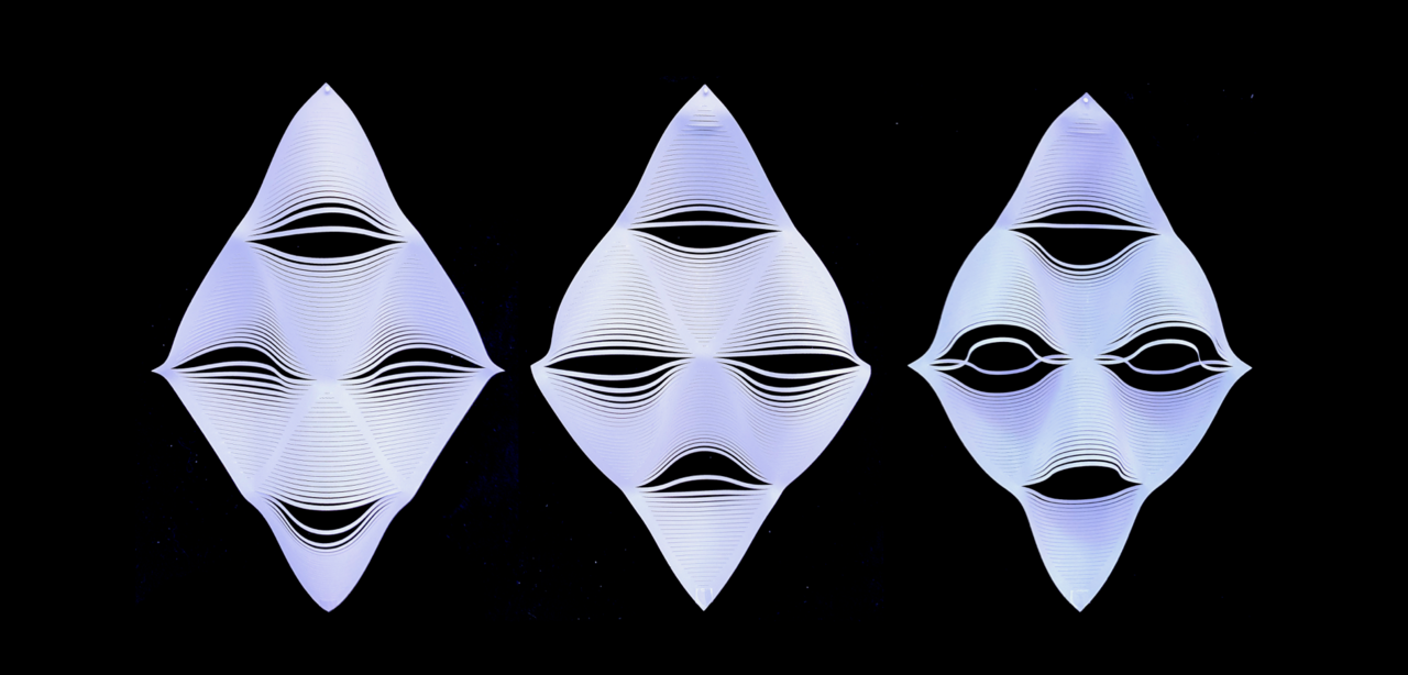 Cut boundary curvature guided shape-shifting kirigami sheets for raw egg yolk grasping and conformable heaters