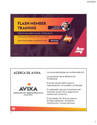 Cálculo de presión sonora - Flash Member Training