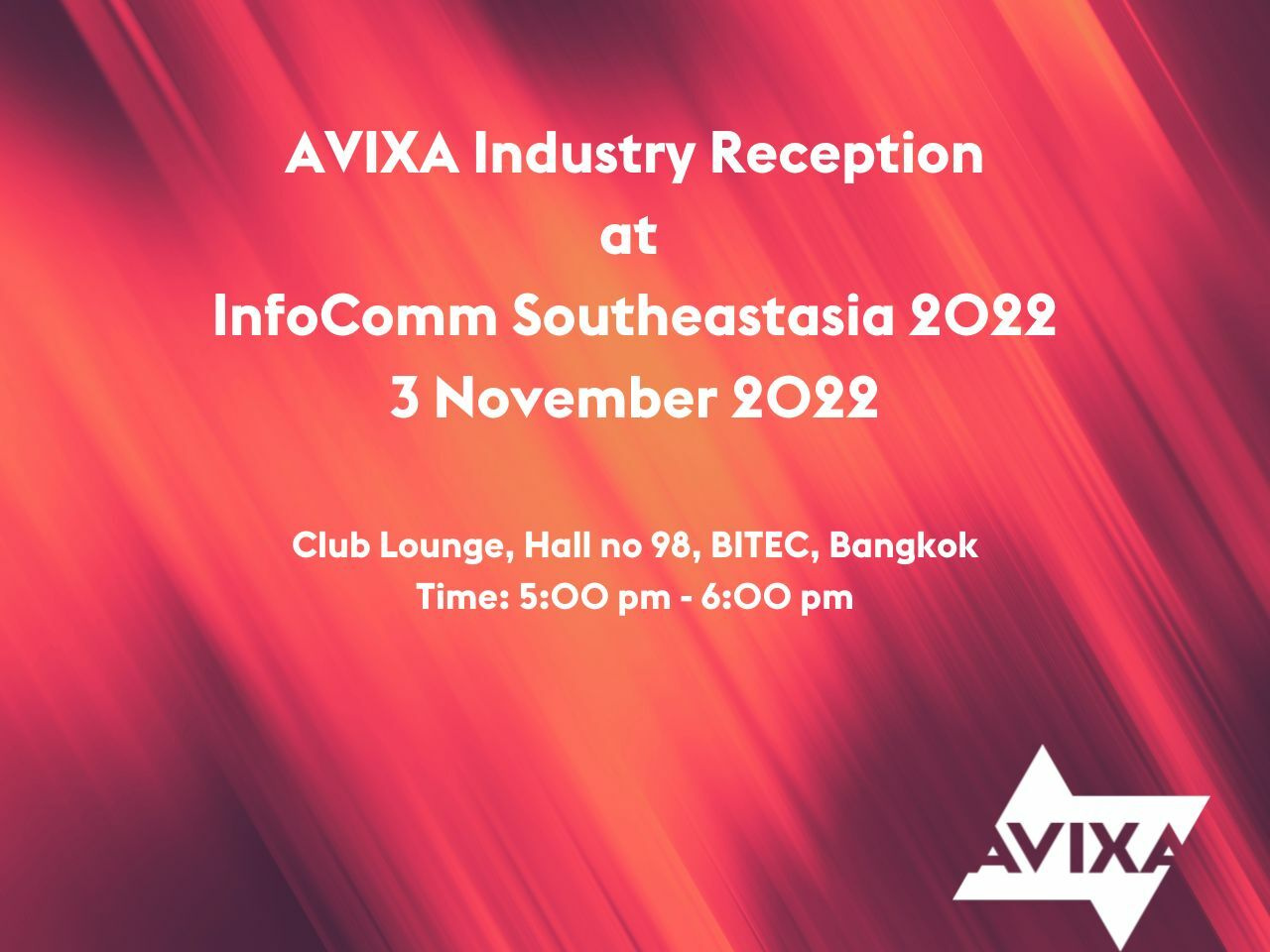 AVIXA Industry Reception at InfoComm Southeast Asia 