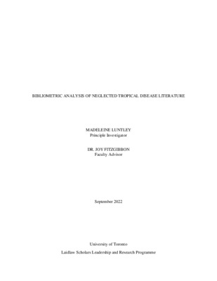 BIBLIOMETRIC ANALYSIS OF NEGLECTED TROPICAL DISEASE LITERATURE