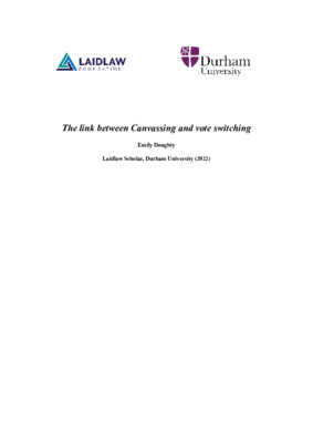 The link between canvassing and vote switching