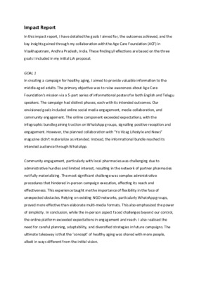 Reflective Report: LiA Summer 2 2023