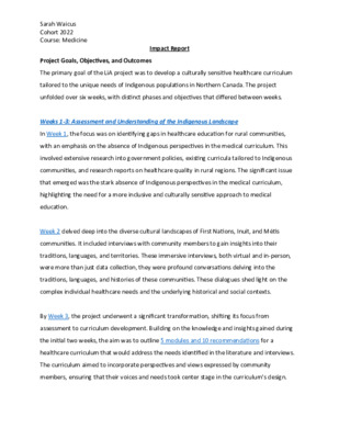 Summer 2 - Reflective Report 