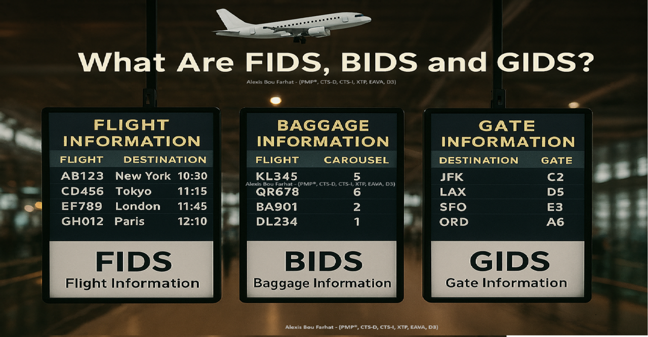 Decoding Airport Digital Screens: What Are FIDS, BIDS and GIDS?