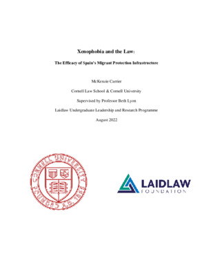 Summer 2022 Research Essay - Xenophobia and the Law