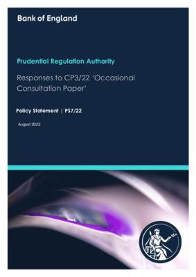 PS7/22 | CP3/22- Responses to Occasional Consultation Paper – March 2022