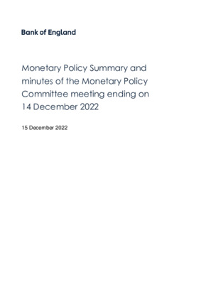 Bank Rate increased to 3.5% - December 2022