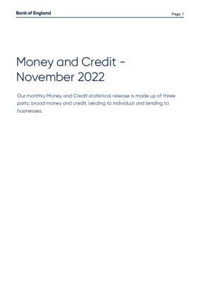 Money and Credit - November 2022