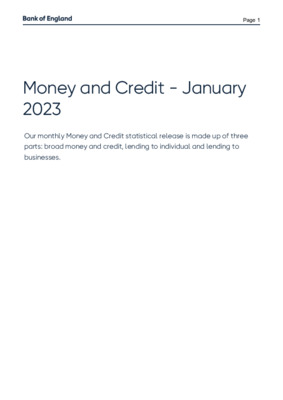 Money and Credit - January 2023