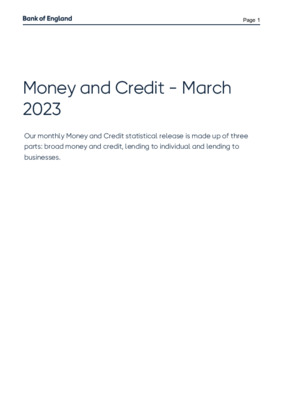 Money and Credit - March 2023