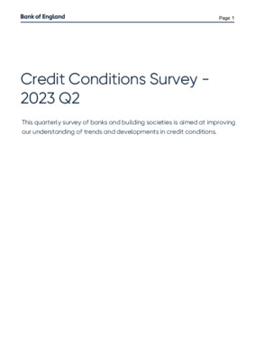 Credit Conditions Survey - 2023 Q2