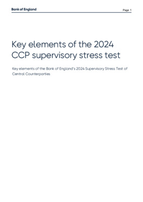 Key elements of the 2024 CCP supervisory stress test