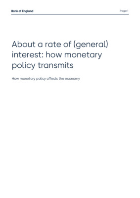 About a rate of (general) interest: how monetary policy transmits