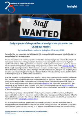 Early impacts of the post-Brexit immigration system on the UK labour market