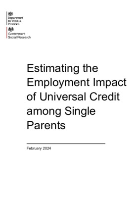 Estimating the employment impact of Universal Credit among single parents