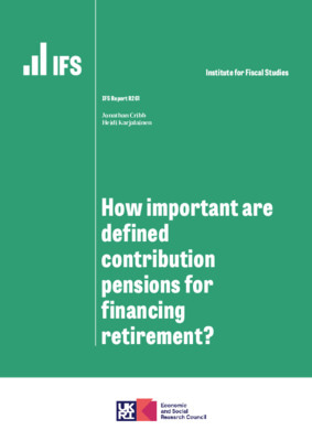 How important are defined contribution pensions for financing retirement?