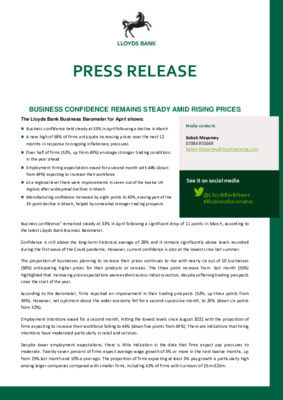Business confidence remains steady amid rising prices