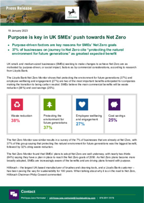 Purpose is key in UK SMEs’ push towards net zero