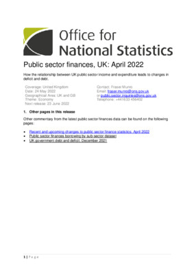 Public sector finances: April 2022