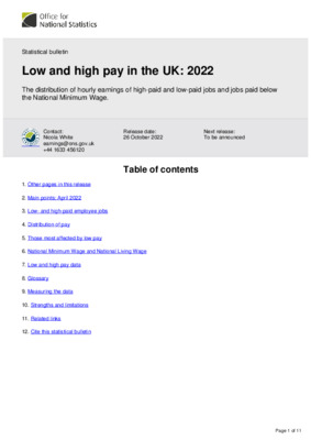 Low and high pay in the UK: 2022