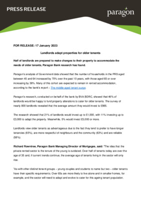 Landlords adapt properties for older tenants