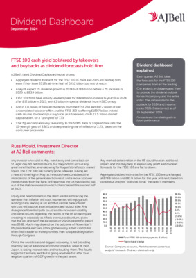 FTSE 100 cash yield bolstered by takeovers and buybacks alongside flat dividend forecasts