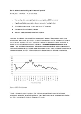 Robert Walters shares shrug off weak fourth quarter