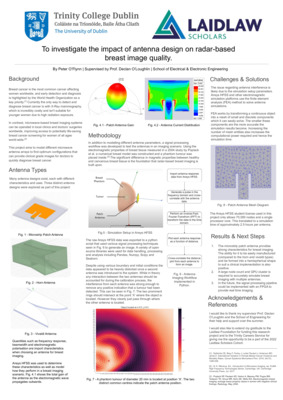 Research Poster: Investigating the effects of Antenna Design on Radar-Based Breast Imaging