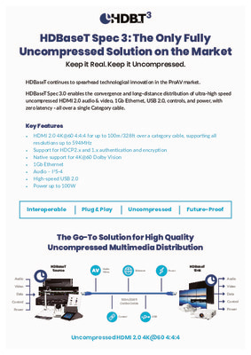 Introducing HDBaseT 3.0