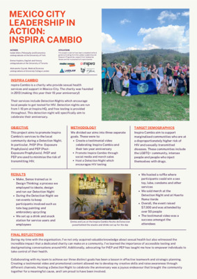 Leadership in Action Part C: Inspira Cambio, Isobel Allen