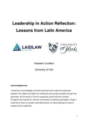LiA Reflection- Lessons from Latin America