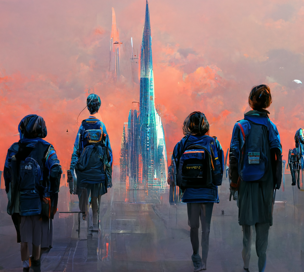 Looking at Paintings of Future Science Education Drawn by AI, and Thinking About the Future