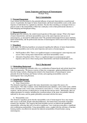 Essay - Career Trajectory and Success of Neurosurgeons