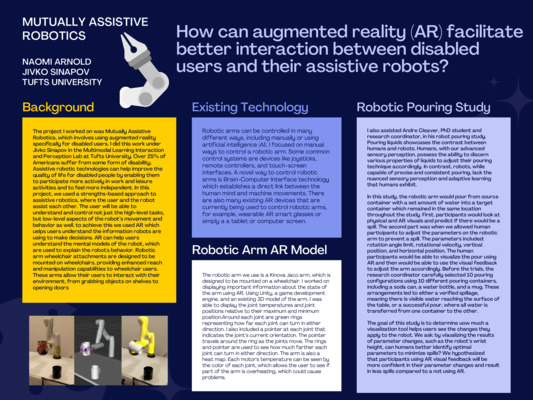 Mutually Assistive Robotics Laidlaw Poster