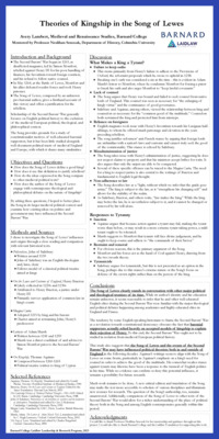 Poster: Theories of Kingship in the Song of Lewes